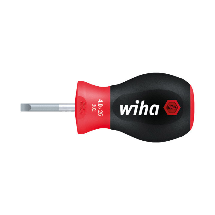 Wiha Bevestigingsgereedschap Stubby sleufschroevendraaier softfinish 302 5,5x25 Wiha Bevestigingsgereedschap Stubby sleufschroevendraaier softfinish 302 5,5x25