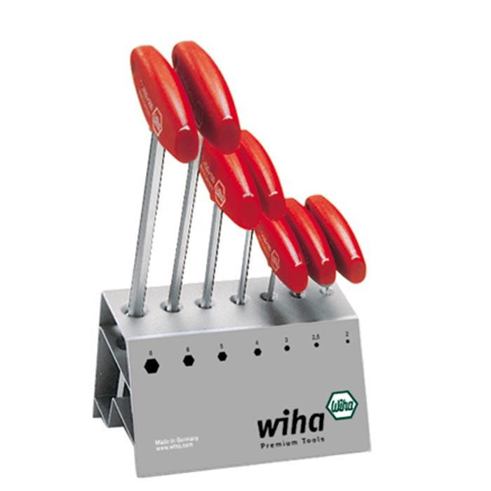 Wiha Bevestigingsgereedschap T-greep inbussleutelset in werkbankhouder 334, 8-delig Wiha Bevestigingsgereedschap T-greep inbussleutelset in werkbankhouder 334, 8-delig