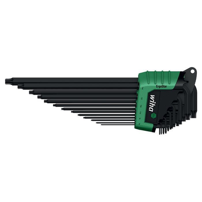 Wiha Bevestigingsgereedschap Torxsleutelset magicspring ergostar gezwart 366R T5-T45, 14-delig Wiha Bevestigingsgereedschap Torxsleutelset magicspring ergostar gezwart 366R T5-T45, 14-delig