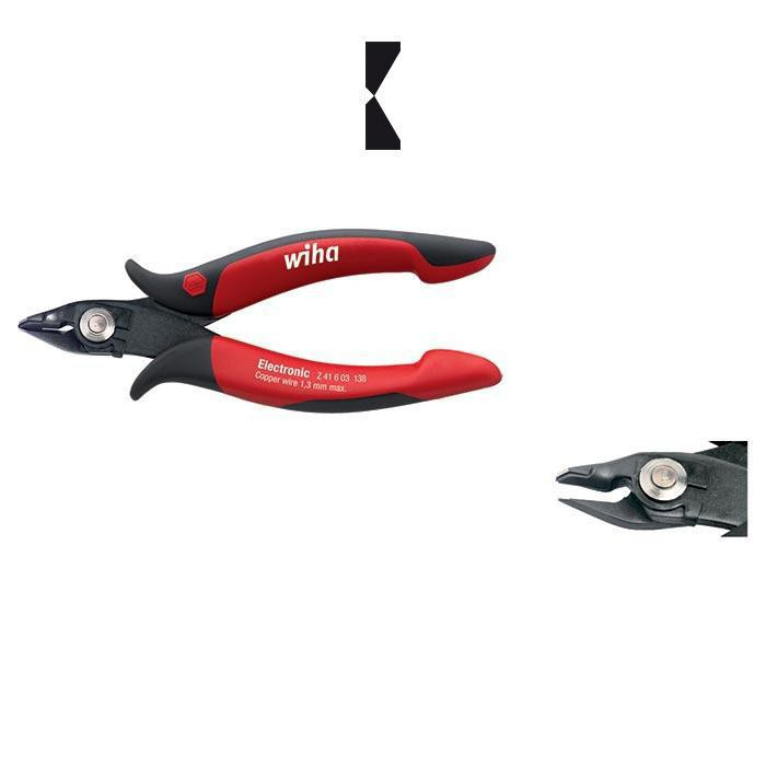 Wiha Tangen Zijkniptang electronic Z41603. brede, spitse kop en draadklemveer Wiha Tangen Zijkniptang electronic Z41603. brede, spitse kop en draadklemveer