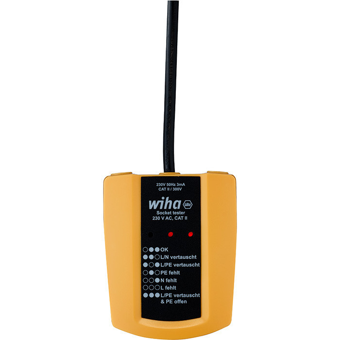 Wiha Elektrische test- en meetinstrument Contactdoostester 230V ac cat ii 300V Wiha Elektrische test- en meetinstrument Contactdoostester 230V ac cat ii 300V