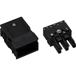 Wago Steker female 3-polig wit trekontl. Wago Steker female 3-polig wit trekontl.