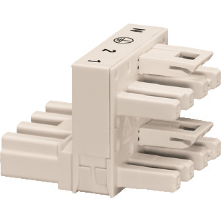 Wago H-verdeler 4-pol. wit
