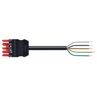 Wago Serie 771 patchkabel gebouwinstallatie 5P contrastekker (female) vrij kabeluiteinde 1000MM