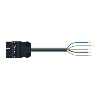 Wago Serie 771 patchkabel gebouwinstallatie 5P stekker vrij kabeluiteinde 4000MM