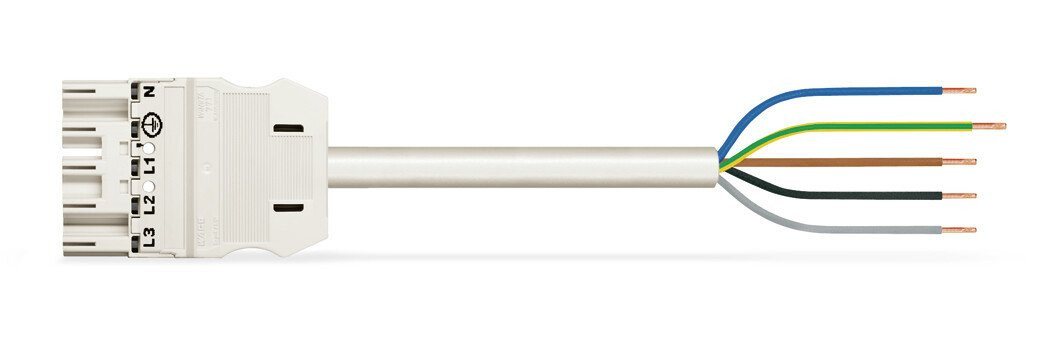 Wago Serie 771 patchkabel gebouwinstallatie 5P stekker vrij kabeluiteinde 8000MM