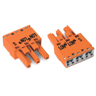 Wago Steker female 3-polig oranje