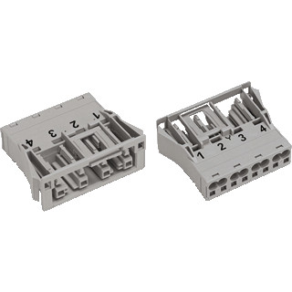 Wago Winsta apparatuuraansluiting voor insteekbare gebouwinstallatie 4P contrasteker (female) recht