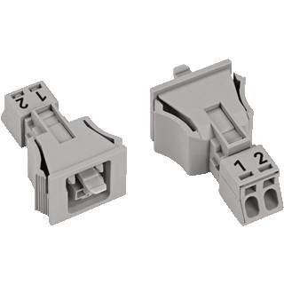 Wago Winsta apparatuuraansluiting voor insteekbare gebouwinstallatie 2P contrasteker (female) recht