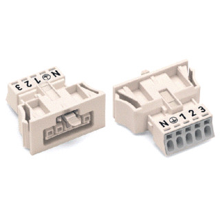 Wago Winsta apparatuuraansluiting voor insteekbare gebouwinstallatie 5P contrasteker (female) recht