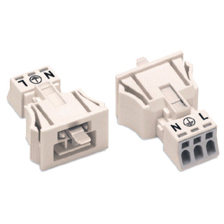 Wago Winsta apparatuuraansluiting voor insteekbare gebouwinstallatie 3P steker recht