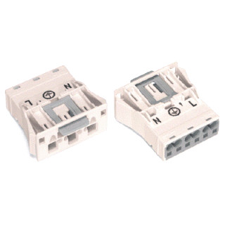 Wago Winsta apparatuuraansluiting voor insteekbare gebouwinstallatie 3P steker recht