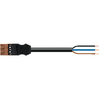 Wago Serie 771 patchkabel gebouwinstallatie 3P stekker vrij kabeluiteinde 1000MM