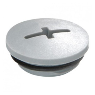 Wiska Blindstop kunststof draad m32x1,5 grijs glasvezelversterkt met O-ring