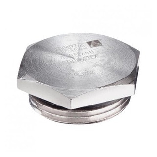 Wiska Blindstop messing vernikkeld explosieveilig draad m25x1,5