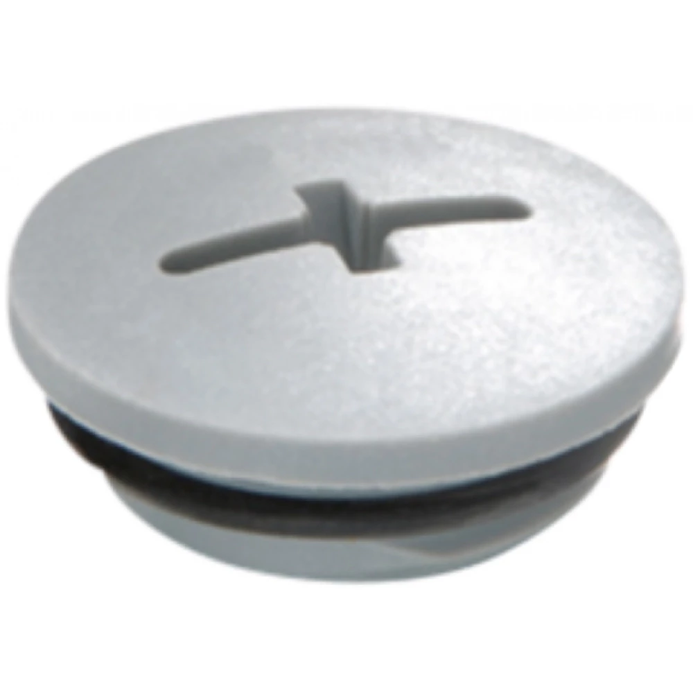 Wiska Blindstoppen Blindstop Kunststof m63x1,5 glasvezelversterkt met O-ring, grijs