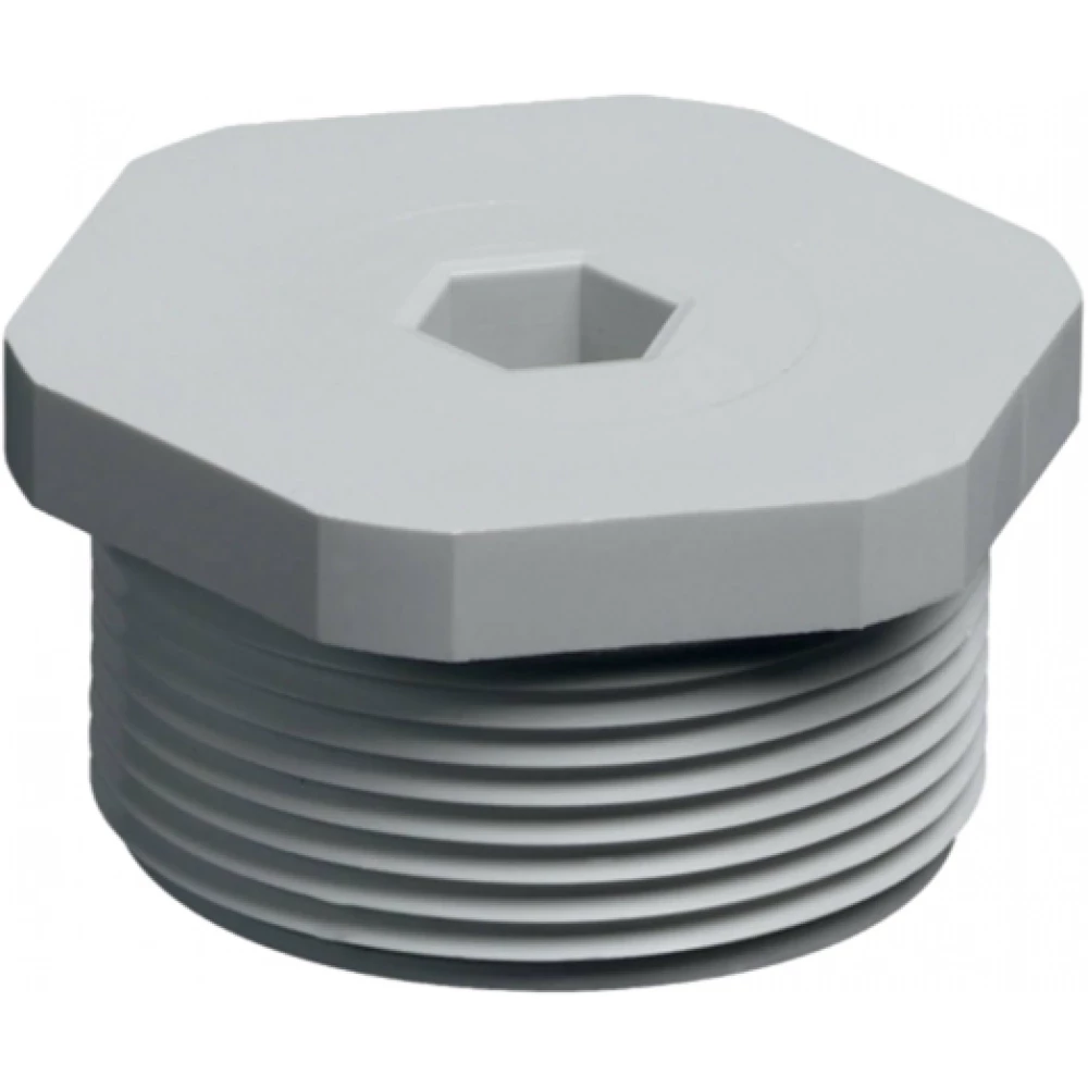 Wiska Blindstoppen Blindstop Kunststof zeskant, m12x1,5 grijs