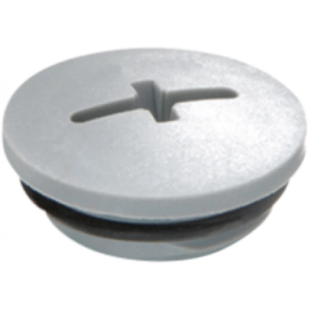 Wiska Blindstoppen Blindstop Kunststof zeskant, m20x1,5 grijs, glasvezelverst. met O-ring Wiska Blindstoppen Blindstop Kunststof zeskant, m20x1,5 grijs, glasvezelverst. met O-ring