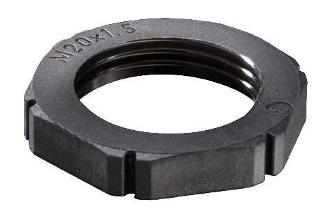 Wiska Contramoeren Contramoer Kunststof m63x1,5 zwart, vlamvertragend din 45545