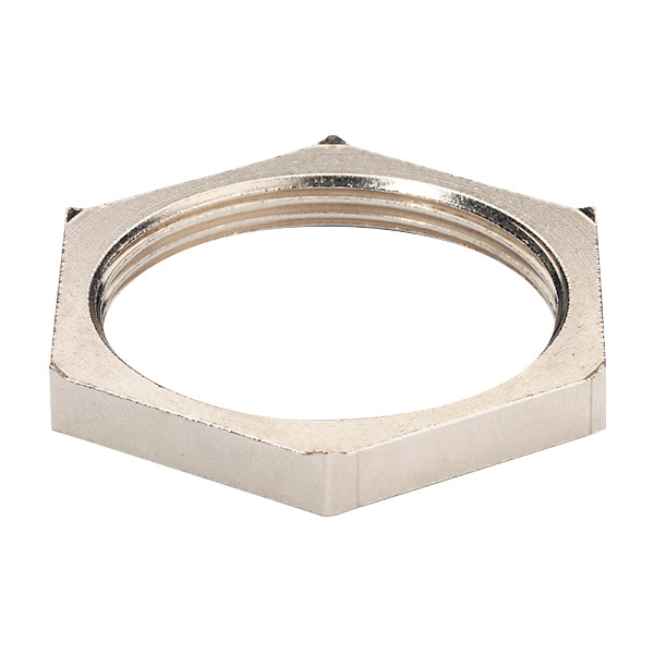 Wiska Contramoeren met potentiaalvereffen Kerf-Contramoer, messing vernikkeld, m50x1,5 met potentiaalvereffening