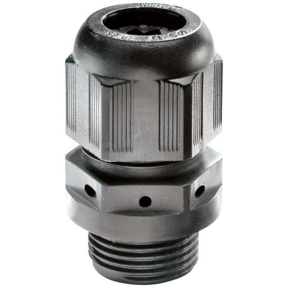 Wiska Ventgland wartel M25 zwart 9/17MM kunststof