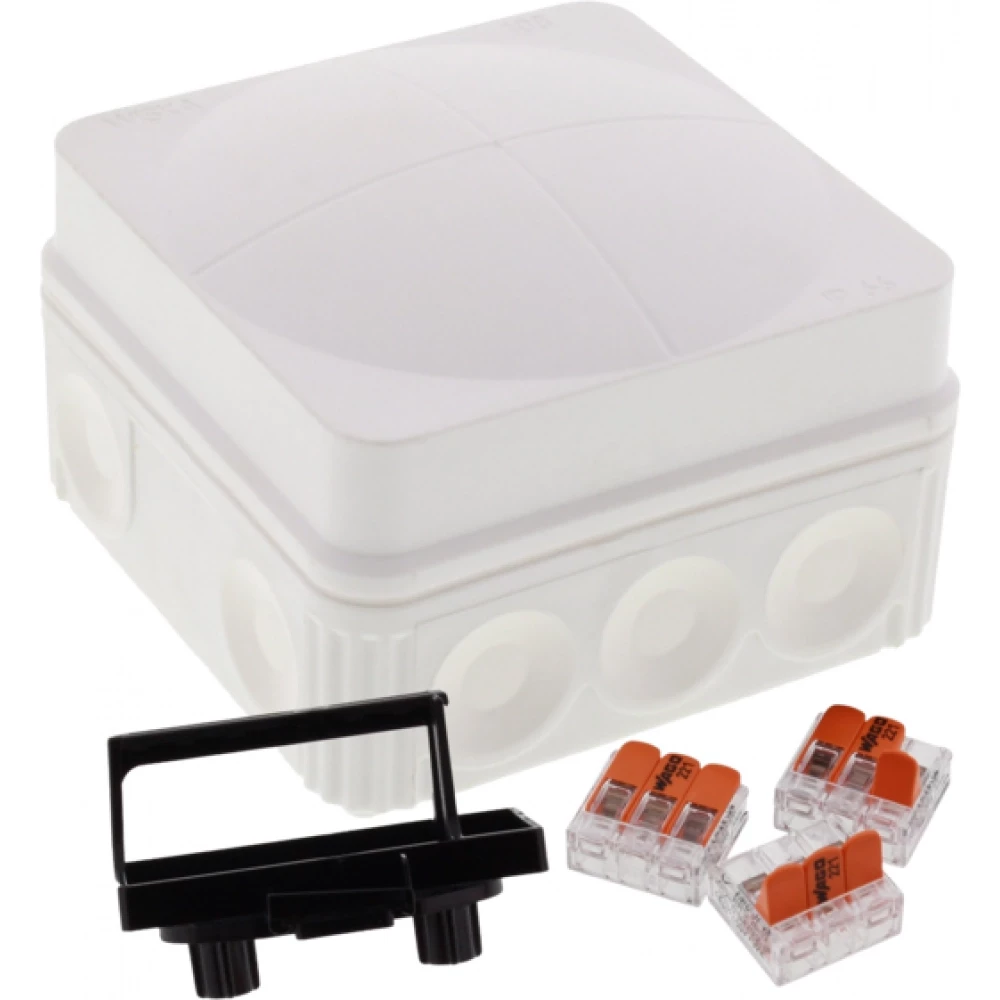 Wiska Kabeldozen Combi 108 Kunststof Kabeldoos 76x76x51mm met wago klemmen, wit