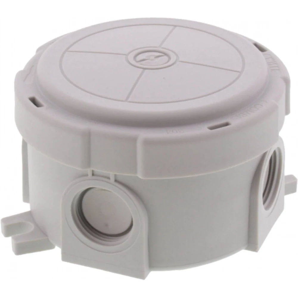 Wiska Kabeldozen Combi 304 Kunststof Kabeldoos rond Ø 82MM, grijs met 5-P. klemsteen