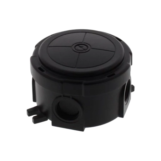 Wiska Kabeldozen Combi 304 Kunststof Kabeldoos rond Ø 82MM, zwart met 5-P. klemsteen