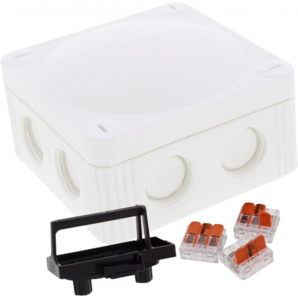 Wiska Kabeldozen Combi 308 Kunststof Kabeldoos 85x85x51mm met wago klemmen, wit