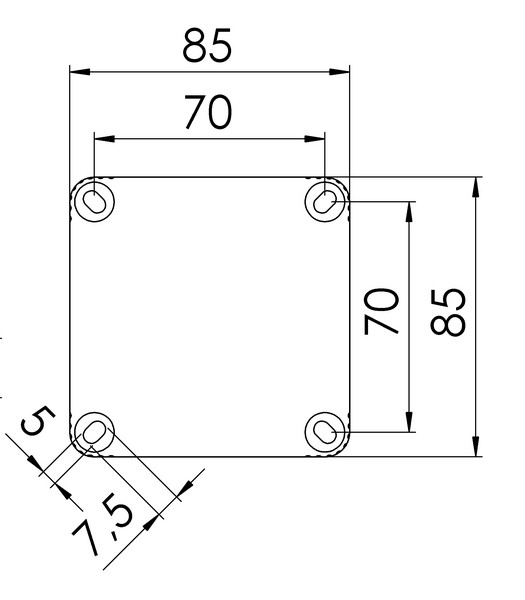 Wiska Kabeldozen Combi 308 Kunststof Kabeldoos 85x85x51mm met wago klemmen, zwart