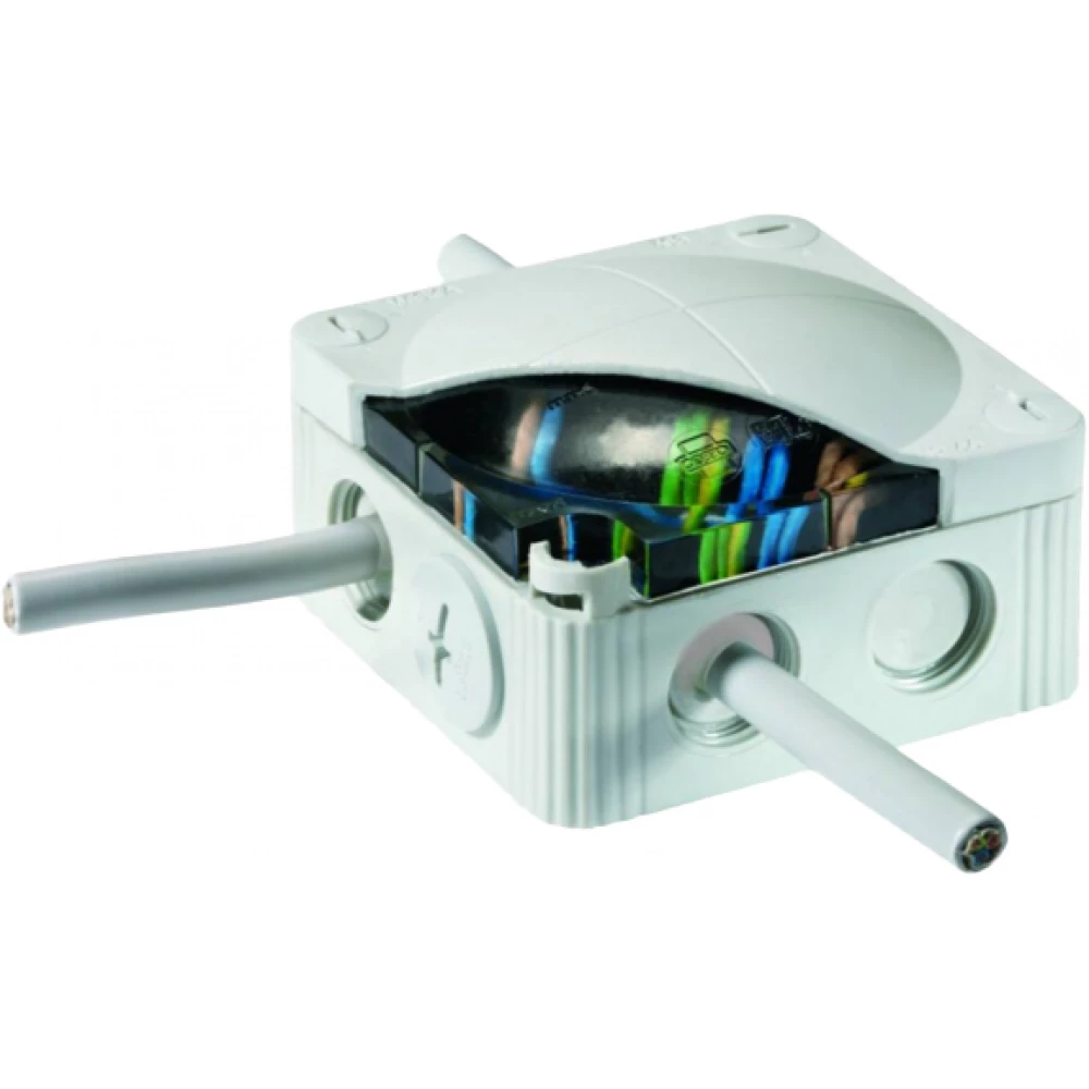 Wiska Kabeldozen Combi 407 Kunststof Kabeldoos 95x95x60mm met silicone afdichtgel ip68, grijs