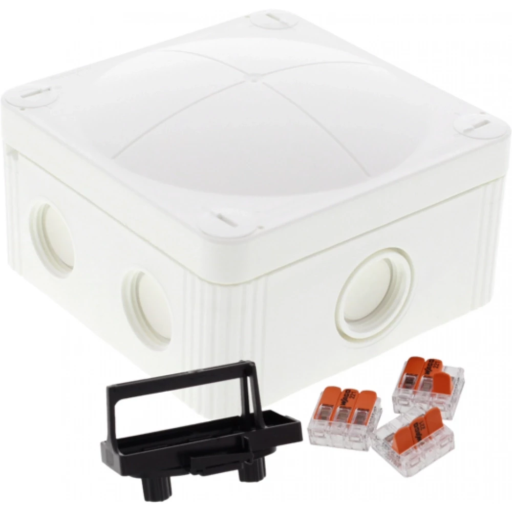 Wiska Kabeldozen Combi 407 Kunststof Kabeldoos 95x95x60mm met wago klemmen, wit