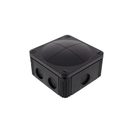 Wiska Kabeldozen Combi 607 Kunststof Kabeldoos 110x110x66mm, zwart, met 5-polige klemsteen