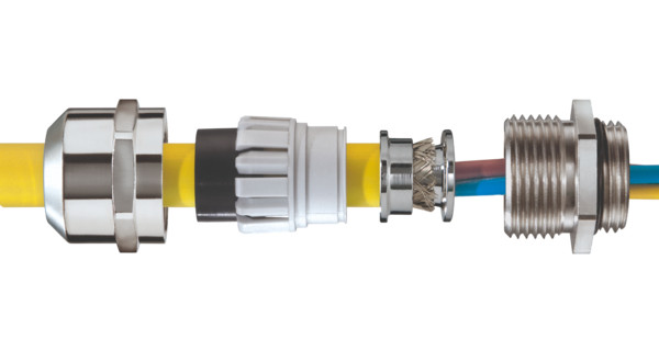 Wiska Sprintwartels EMSKV Emc-Wartel messing vernikkeld lowtemp met aardconus, M12