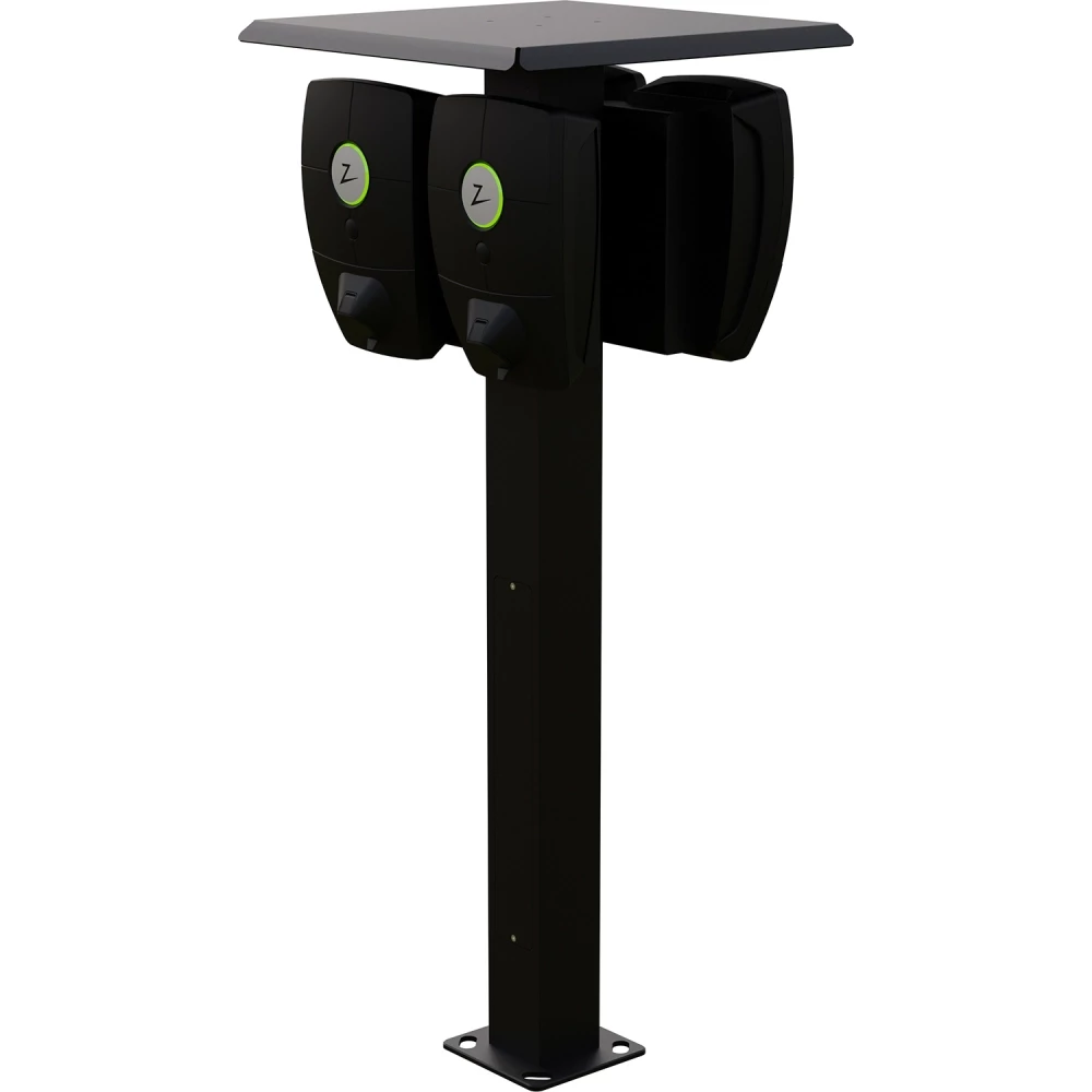 Zaptec Onepole 2 quattro side BY side