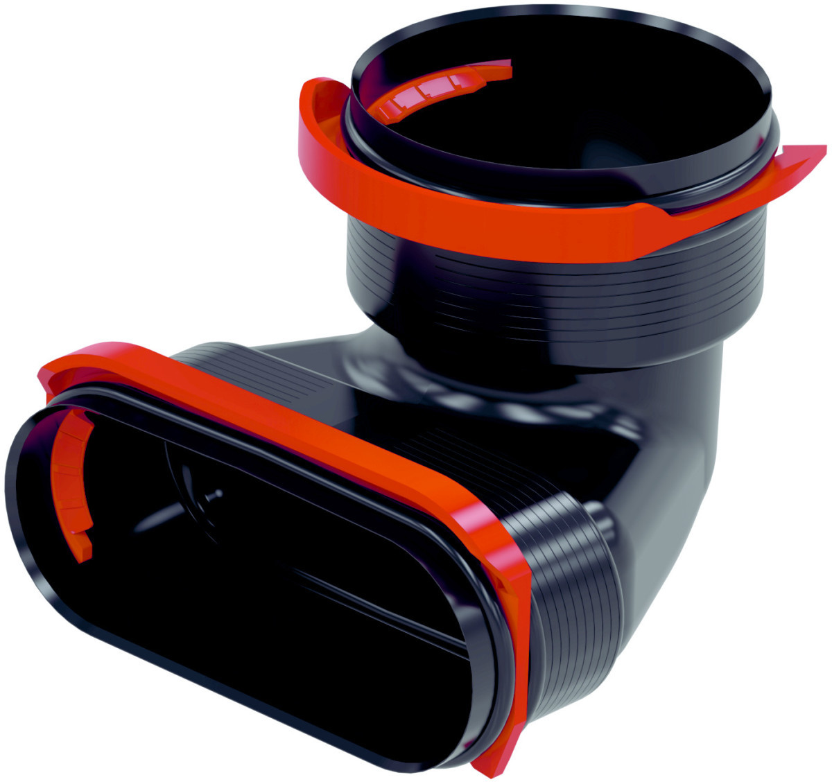 ZEHNDER Luchtverdeelkanalen en componenten Comfofit Overgang FL51-CT90, 90° RLC