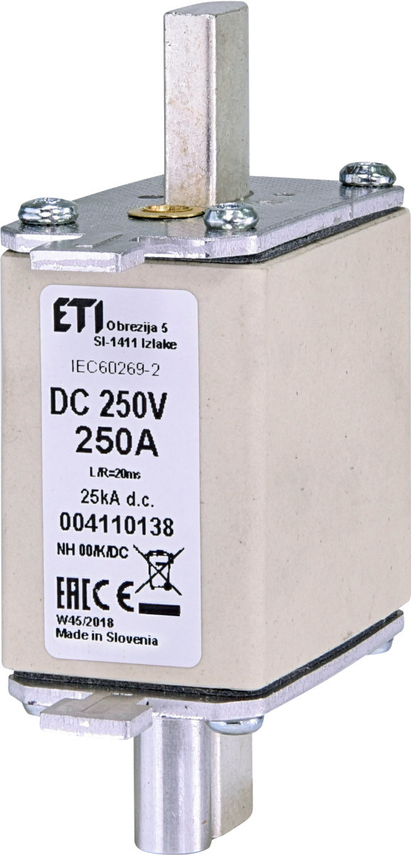 Zekering NH00/K 250a/250V DC 4110138
