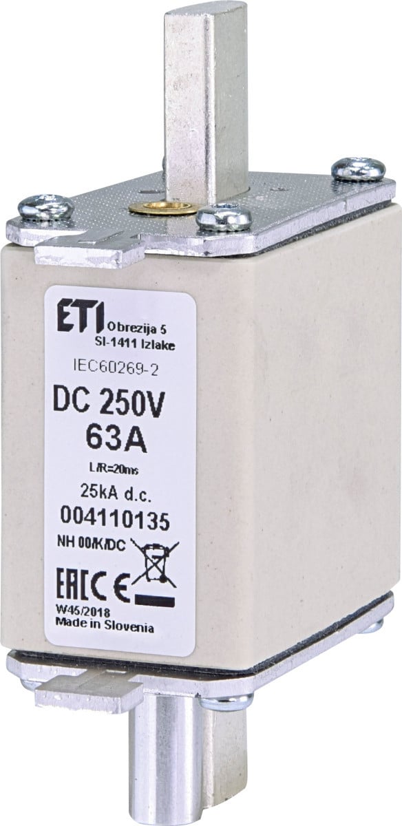 Zekering NH00/K 63a/250V DC 4110135