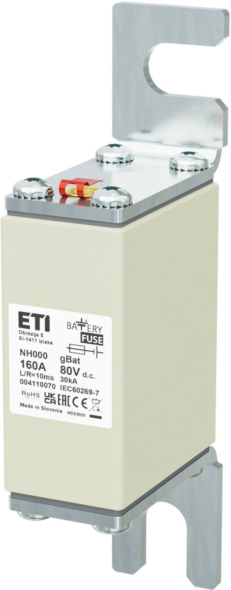 Zekering NHS000L gbat 160a/80V DC 4110070