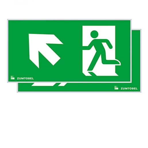 Zumtobel Puresign vluchtwegsymbool noodverlichting 150 ad/ed/tec RZ-2lro rechts