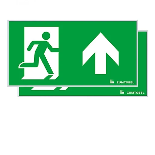Zumtobel Puresign vluchtwegsymbool noodverlichting 150 asi/esi/rsi15 RZ-2o rechtdoor/naar boven