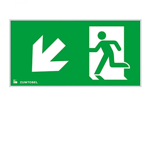 Zumtobel Puresign vluchtwegsymbool noodverlichting 150 aw/ew RZ-1lu links